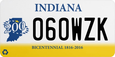 IN license plate 060WZK