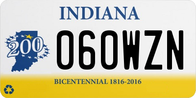 IN license plate 060WZN