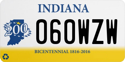 IN license plate 060WZW