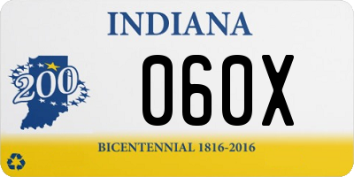 IN license plate 060X