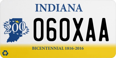 IN license plate 060XAA