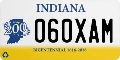 IN license plate 060XAM