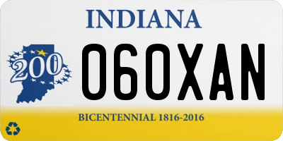 IN license plate 060XAN