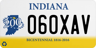 IN license plate 060XAV