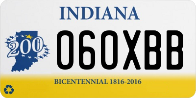 IN license plate 060XBB