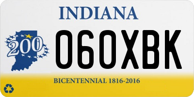 IN license plate 060XBK