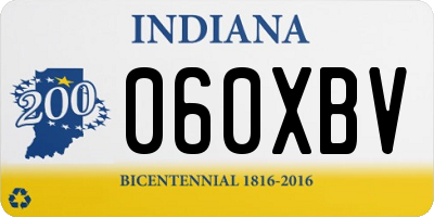 IN license plate 060XBV