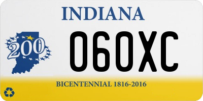 IN license plate 060XC