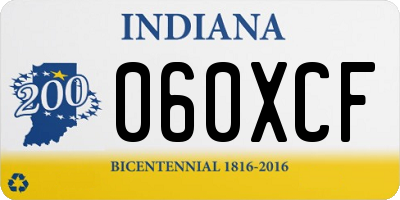 IN license plate 060XCF