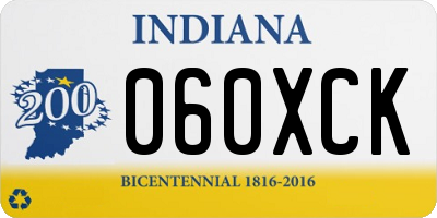 IN license plate 060XCK