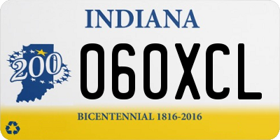 IN license plate 060XCL