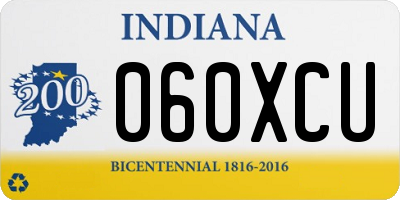 IN license plate 060XCU
