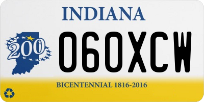 IN license plate 060XCW