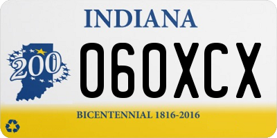 IN license plate 060XCX