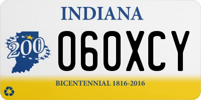 IN license plate 060XCY