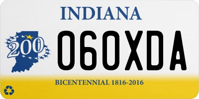 IN license plate 060XDA