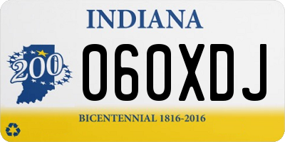IN license plate 060XDJ