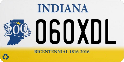 IN license plate 060XDL