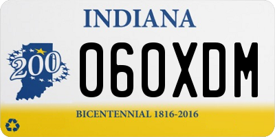 IN license plate 060XDM