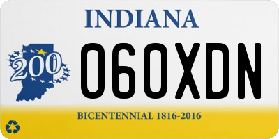 IN license plate 060XDN