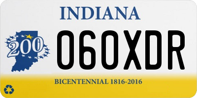 IN license plate 060XDR