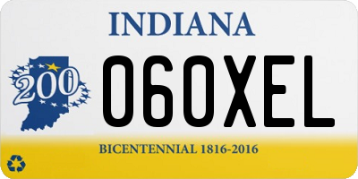 IN license plate 060XEL