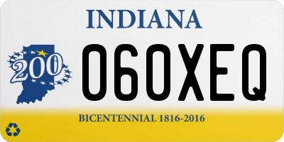 IN license plate 060XEQ