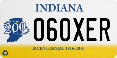 IN license plate 060XER