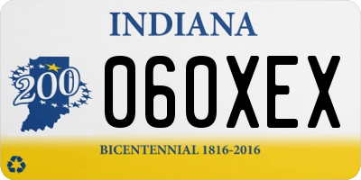 IN license plate 060XEX
