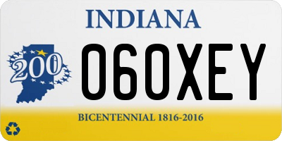 IN license plate 060XEY