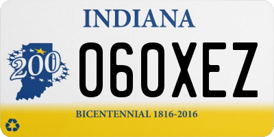 IN license plate 060XEZ