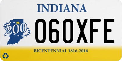 IN license plate 060XFE