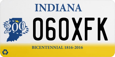 IN license plate 060XFK