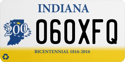 IN license plate 060XFQ