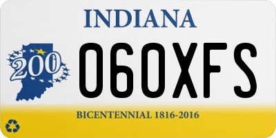 IN license plate 060XFS