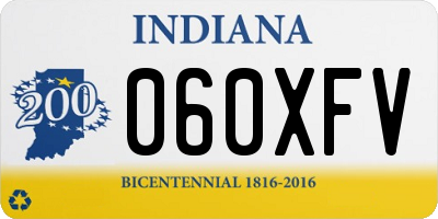 IN license plate 060XFV