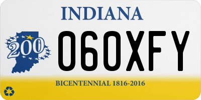 IN license plate 060XFY