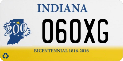 IN license plate 060XG