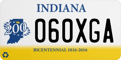 IN license plate 060XGA
