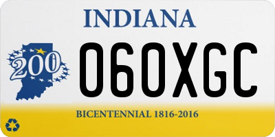 IN license plate 060XGC