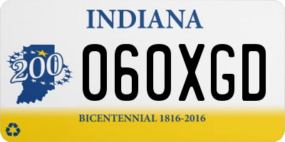 IN license plate 060XGD