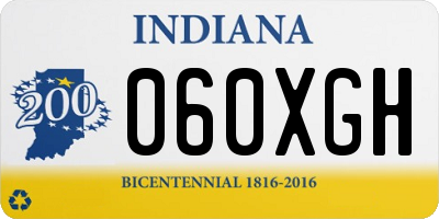 IN license plate 060XGH