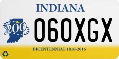 IN license plate 060XGX