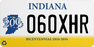 IN license plate 060XHR