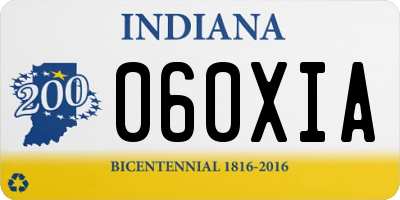 IN license plate 060XIA