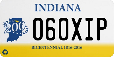 IN license plate 060XIP