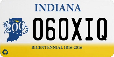 IN license plate 060XIQ