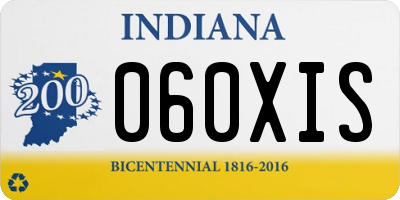 IN license plate 060XIS