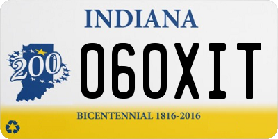 IN license plate 060XIT