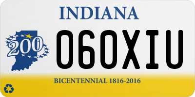 IN license plate 060XIU
